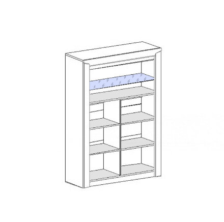 Шкаф двухдверный низкий Соренто, дуб Бонифаций 