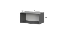 Шкаф &quot;ШК 5&quot; (800 Антресоль) графит серый