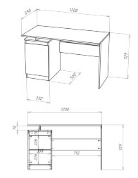 Стол письменный Т-5 Stern (Штерн), сонома