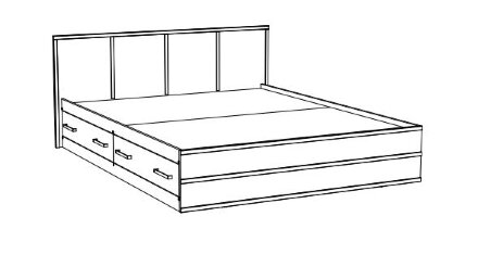 Кровать 1200 Сакура   