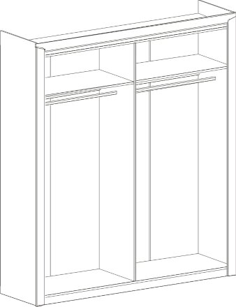 Шкаф 4х-дверный Соренто, дуб Бонифаций 
