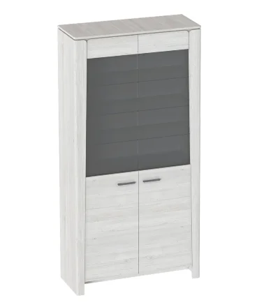 Шкаф-витрина двухдверный Мальта, Дуб винтерберг 