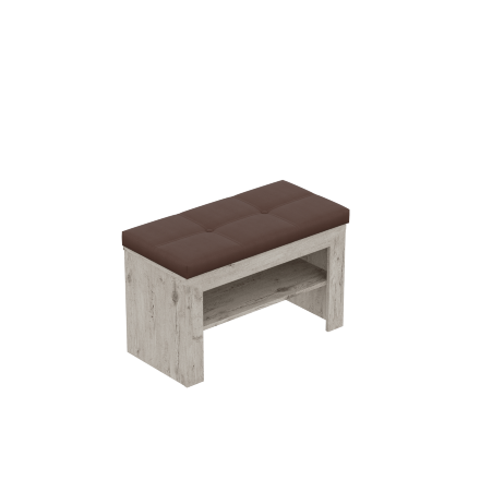 Тумба открытая с подушкой Соренто, Дуб стирлинг 