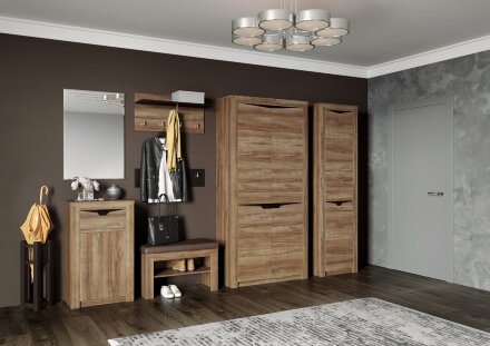 Тумба открытая с подушкой Соренто, Дуб стирлинг 