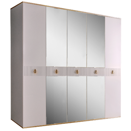 Шкаф 5 дверей РМШ1/5(s) (с зеркалом)  Rimini Solo 