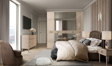 Шкаф 5 дверей РМШ1/5(s) (с зеркалом)  Rimini Solo 