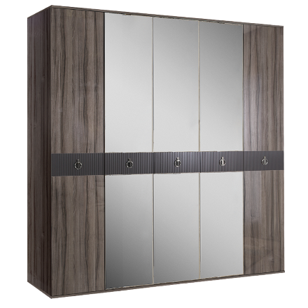 Шкаф 5 дверей РМШ1/5(s) (с зеркалом)  Rimini Solo 