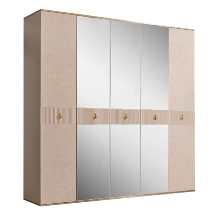 Шкаф 5 дверей РМШ1/5(s) (с зеркалом)  Rimini Solo 