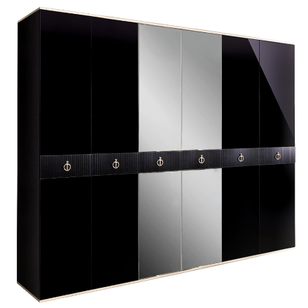 Шкаф 6 дверей РМШ1/6(s) (с зеркалами) Rimini Solo 