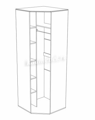 Шкаф угловой Бьянка, Сонома / Белый глянец 